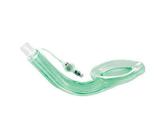 Ambu AuraGain disposable larynxmasker met anatomische curve, maagtoegang en intubatiemogelijkheid, verkrijgbaar in 8 maten.