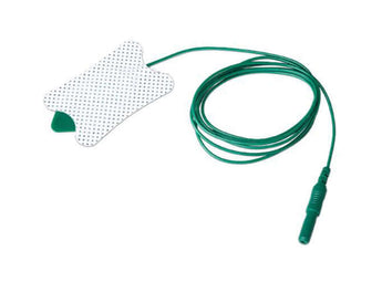 Ambu Neuroline 720 zelfklevende herpositioneerbare oppervlakte-elektrode met solid gel, lead wire en connector.