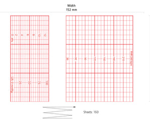 CTG papier vouwboek voor GE Corometrics Carefusion 4305AAO/CAO