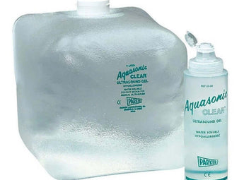 Parker Aquasonic Clear ultrasound gel zonder geur- of kleurstoffen, hypoallergeen, bacteriostatisch, can 5 liter 