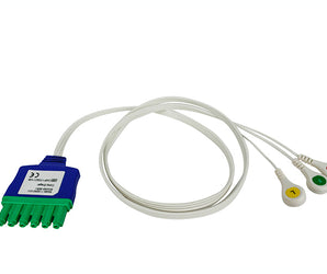  Details bekijken voor Patiëntenkabel voor Dräger 3-aderig met drukknopen en T-connector 0,9m (Disposable) Patiëntenkabel voor Dräger 3-aderig met drukknopen en T-connector 0,9m (Disposable)