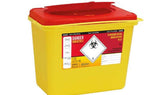 Safebox Guardian Labelled naaldcontainer, inhoudsmaat 6 liter, met uniek slussysteem voor een veilige en gebruiksvriendelijke inzameling van naalden en ander scherp medisch afval.
