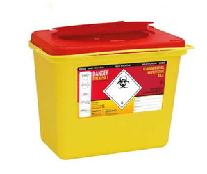 Safebox Guardian Labelled naaldcontainer, inhoudsmaat 6 liter, met uniek slussysteem voor een veilige en gebruiksvriendelijke inzameling van naalden en ander scherp medisch afval.