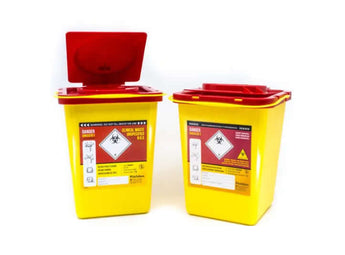 Safebox Superior Labelled naaldcontainer met een inhoudsmaat van 3 liter, voor het veilig verzamelen en opslaan van naalden, scalpelmesjes en ander scherp medisch afval. praktisch formaat voor intensiever gebruik.
