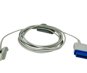 Reusable oorclip SpO2 sensor voor GE TruSignal TS-E2-GE, direct connect, kabellengte 2 meter.