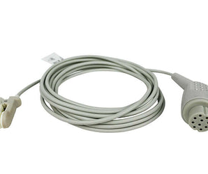 Reusable oorclip SpO2 sensor voor GE TruSignal TS-E4-N, kabellengte 3 meter.