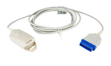 Reusable vingerclip SpO2 sensor voor GE TruSignal TS-F4-GE, direct connect, voor volwassenen, kabellengte 3 meter.