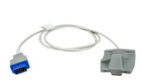 Reusable soft-tip vingerclip SpO2 sensor voor GE TruSignal TS-SA-D, voor volwassenen, kabellengte 1 meter.