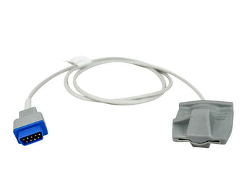 Reusable soft-tip vingerclip SpO2 sensor voor GE TruSignal TS-SA-D, voor volwassenen, kabellengte 1 meter.