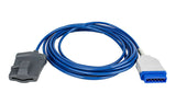 Reusable soft-tip vingerclip SpO2 sensor voor GE TruSignal TS-SA4-GE, direct connect, voor volwassenen, kabellengte 3 meter.